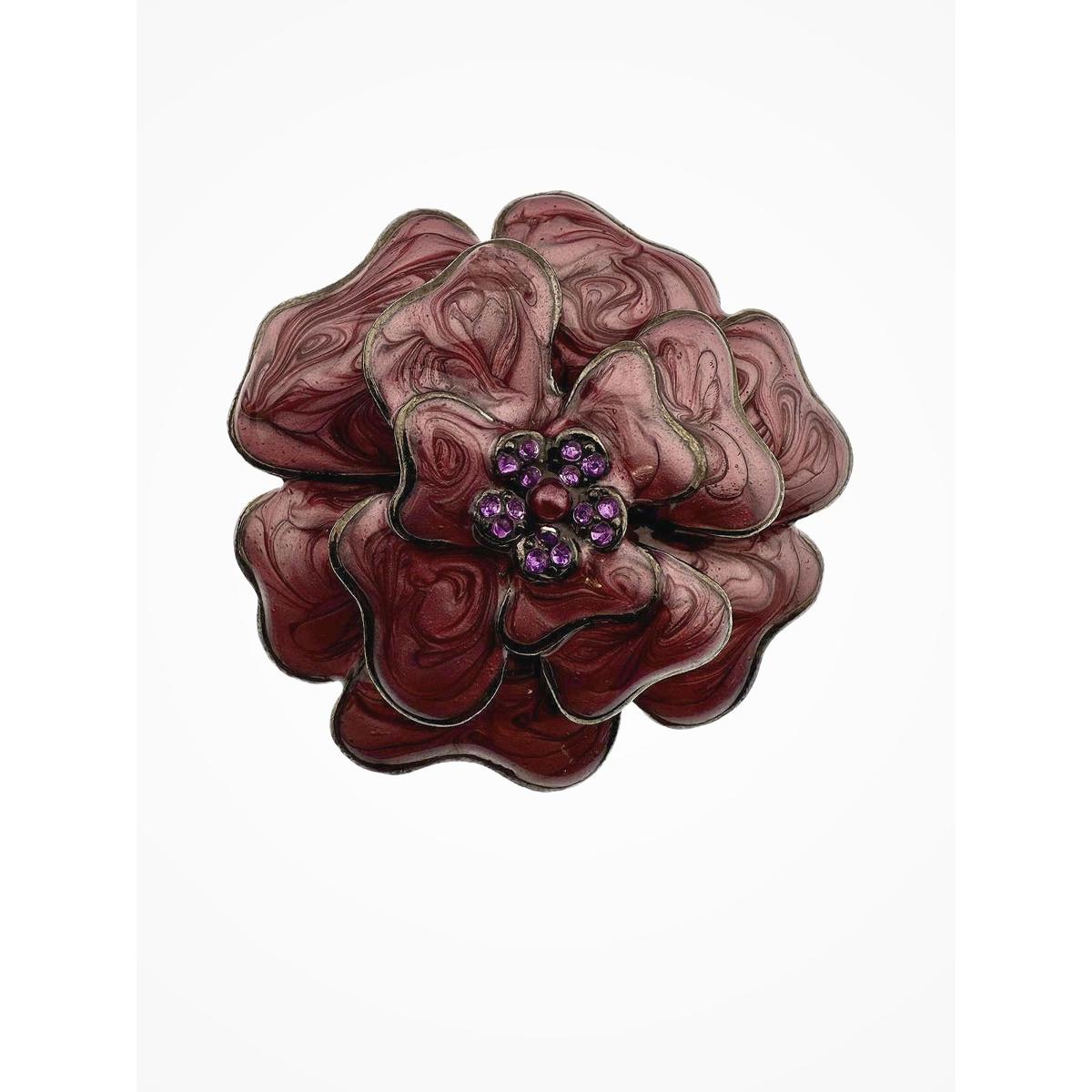 Laila Rowe Floral Enamel Brooch - 33g